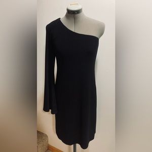 Andrea Behar for Boston Proper - One Sleeve Shoulder Black Dress